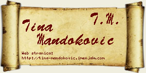 Tina Mandoković vizit kartica